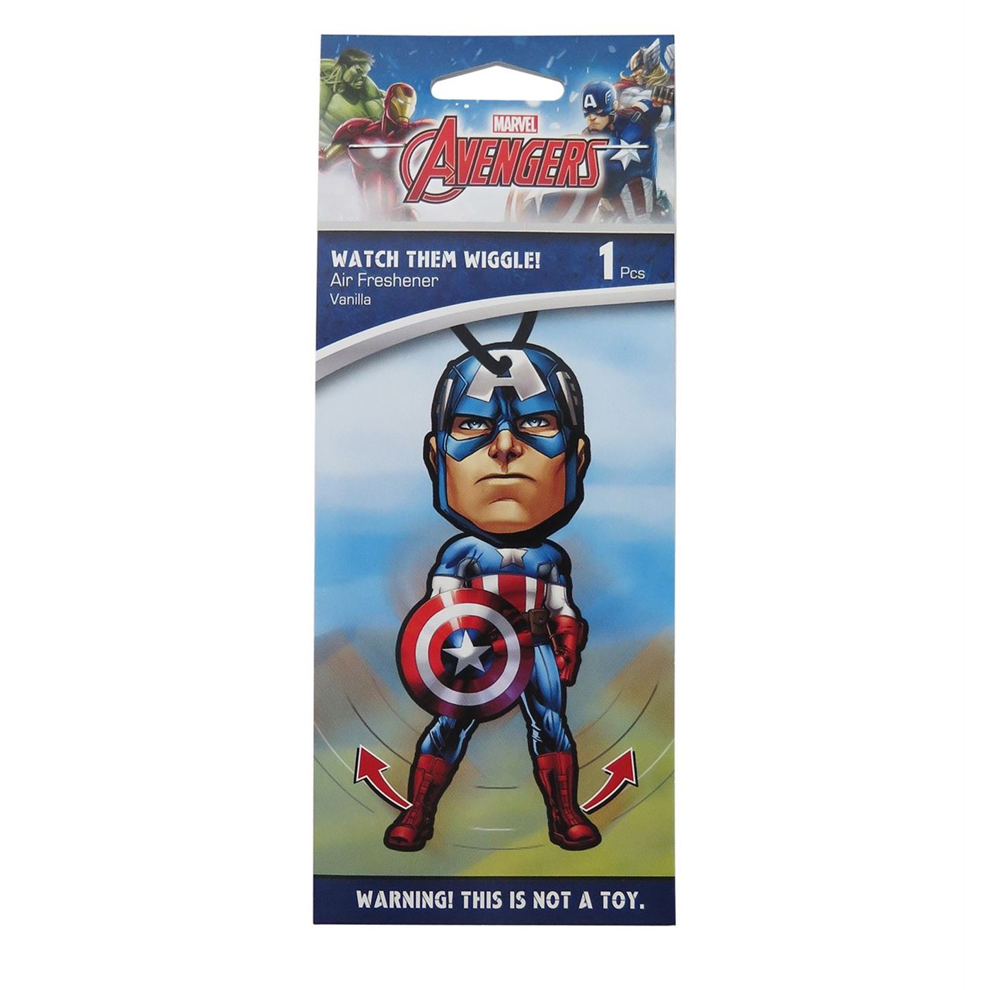 Captain America Wiggle Vanilla Air Freshener