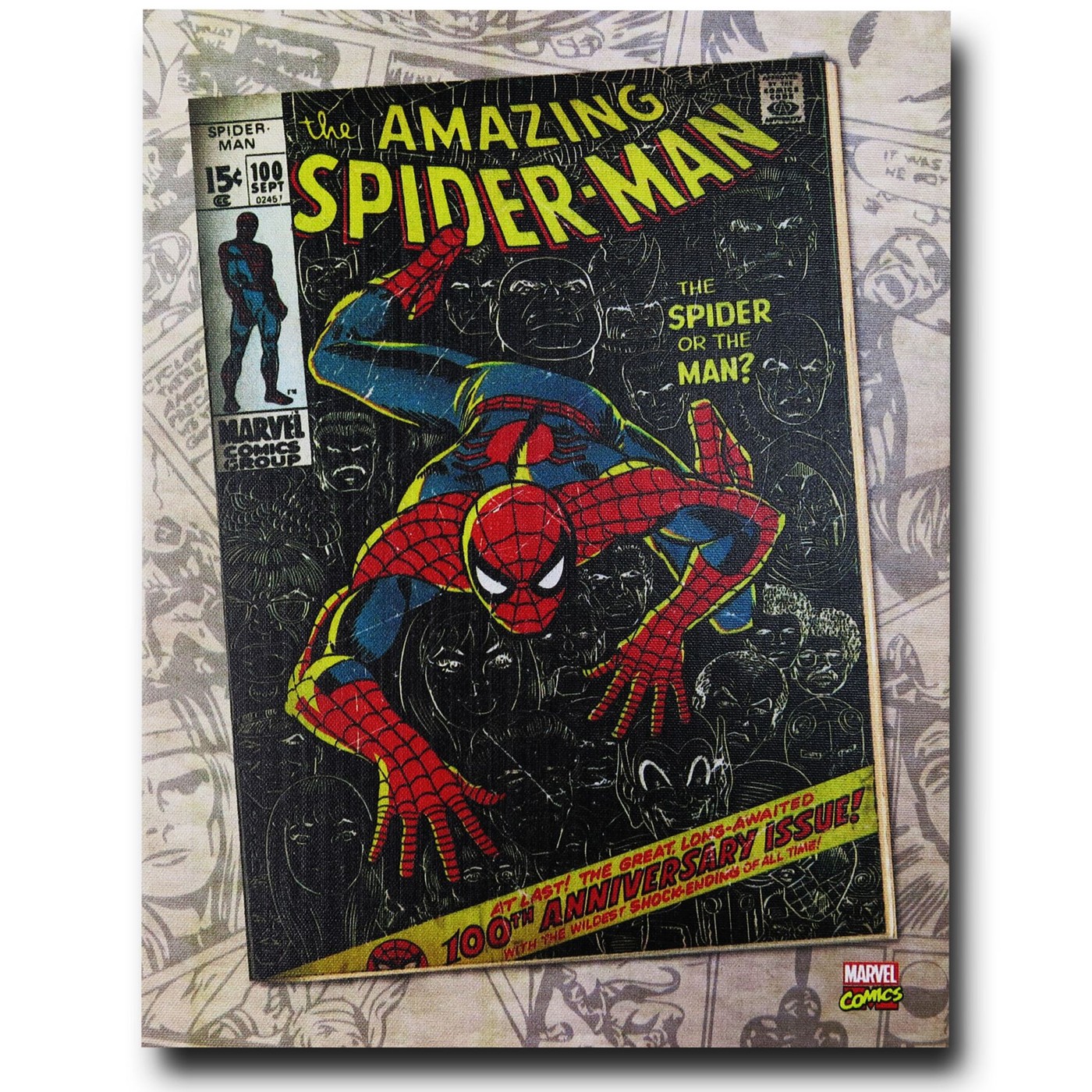 Spiderman #100 Artwork Canvas