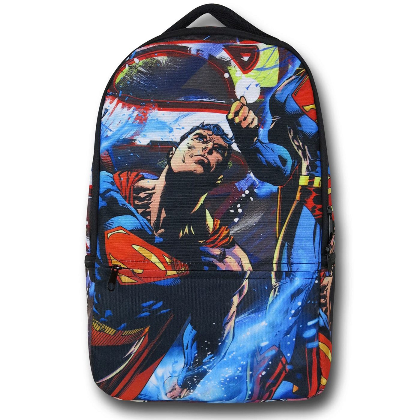Superman Backpack For Toddler Boys - 14 Inch Kids Backpack With Logo, Laptop Sleeve & Bottle Pockets