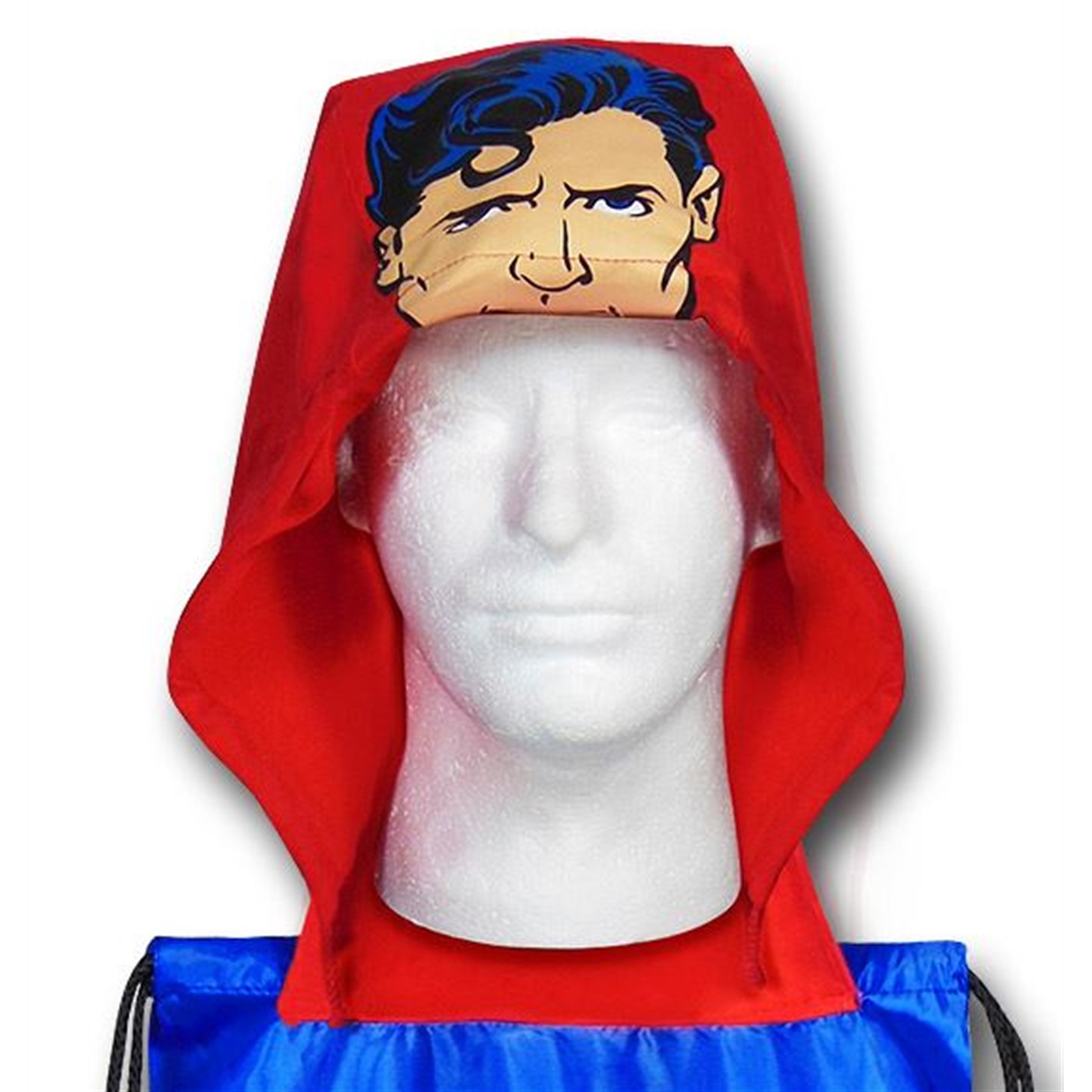 Superman Face Hooded Symbol Backsack
