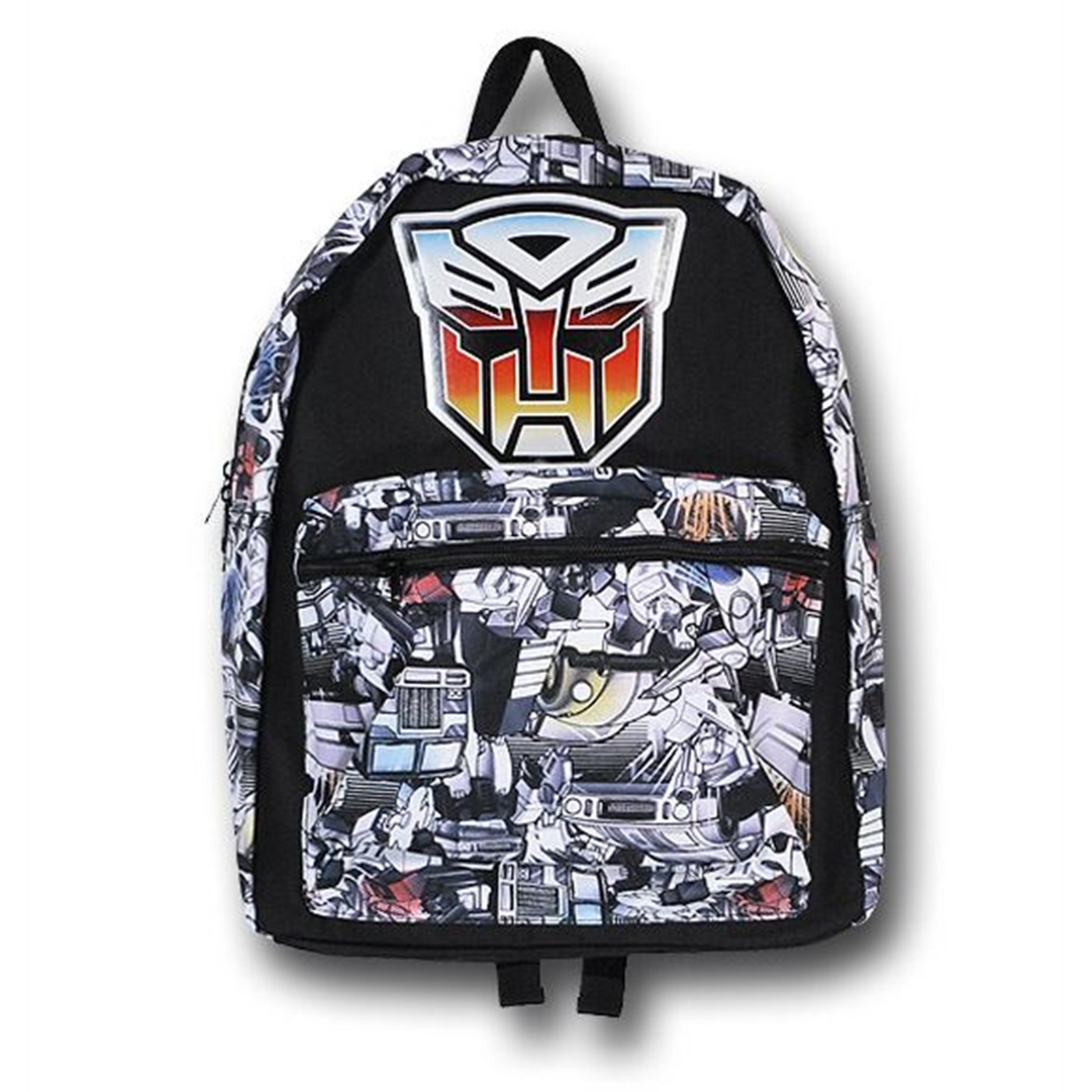 The Transformers Autobots VS Decepticons Cartoon Reversible School Backpack Bag 