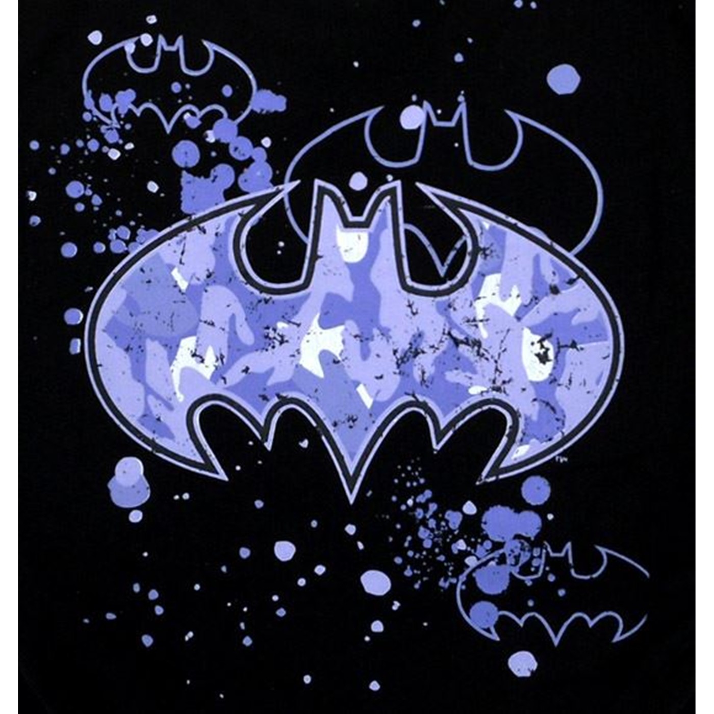 Batgirl Splatter Symbol Black Handbag