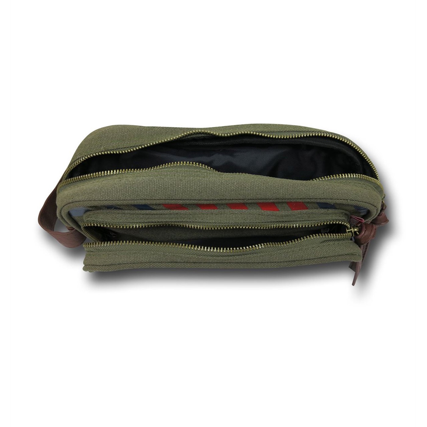 Captain America Military Green Canvas Toiletry Bag
