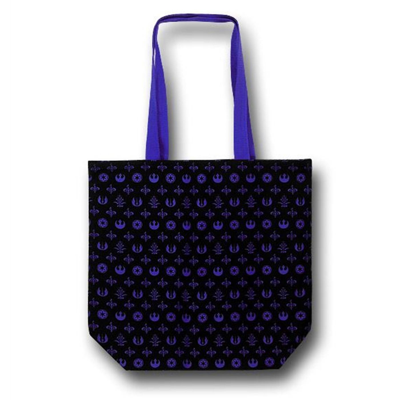 Star Wars Symbol Pattern Purple Tote Bag
