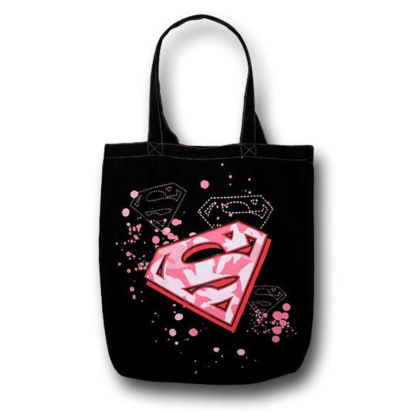 Supergirl Splatter Symbol Black Handbag