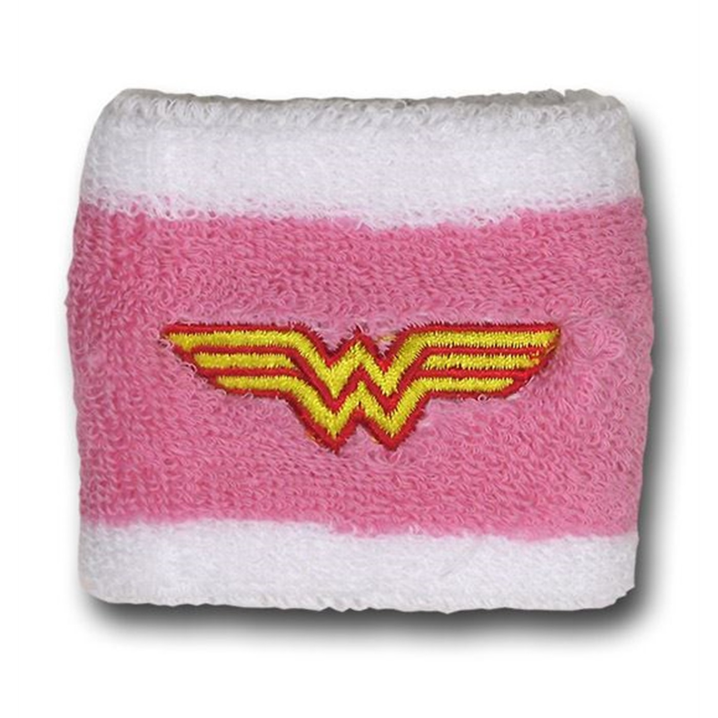 Wonder Woman White and Pink Terrycloth Wristband