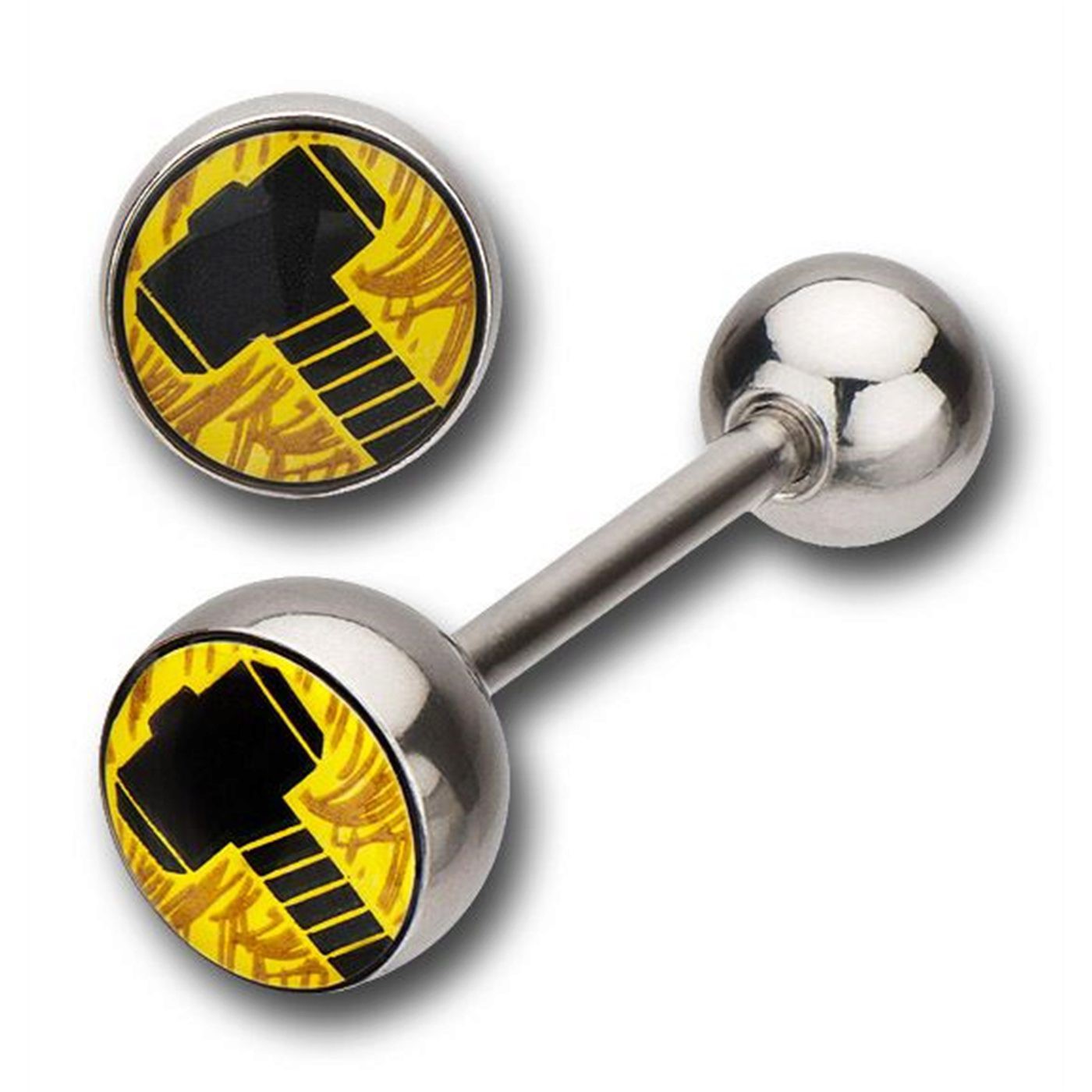 Thor Yellow and Black 316L Surgical Steel Barbell