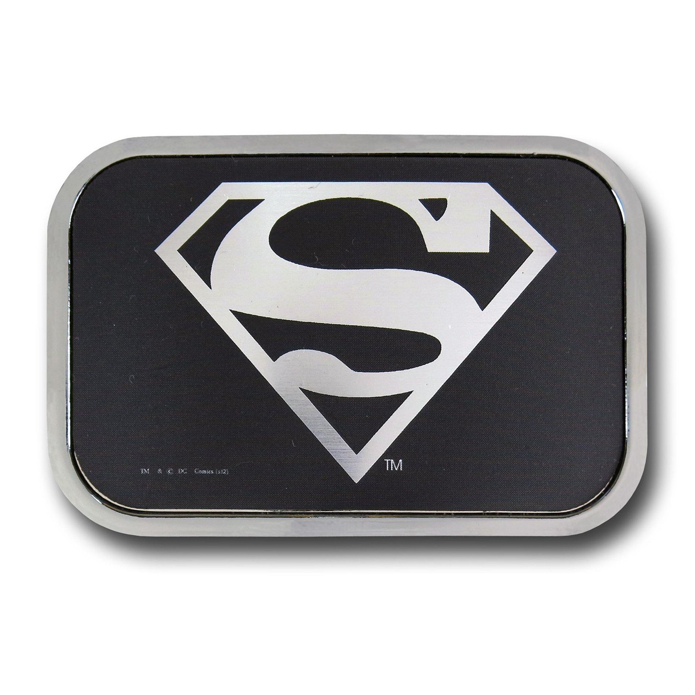 Superman Symbol Black Rectangular Belt Buckle
