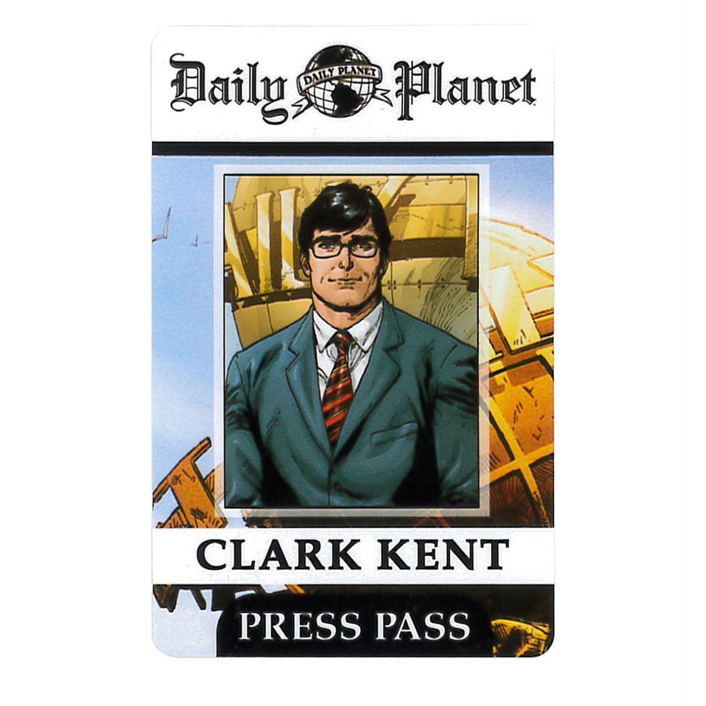Superman Clark Kent Comic Press Pass ID Badge