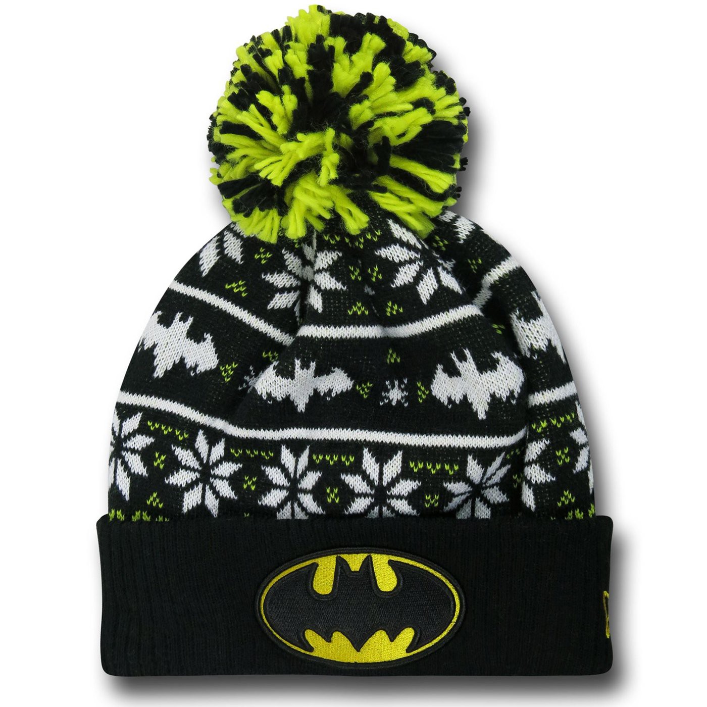 Batman Symbol Knit Pom Pom Beanie