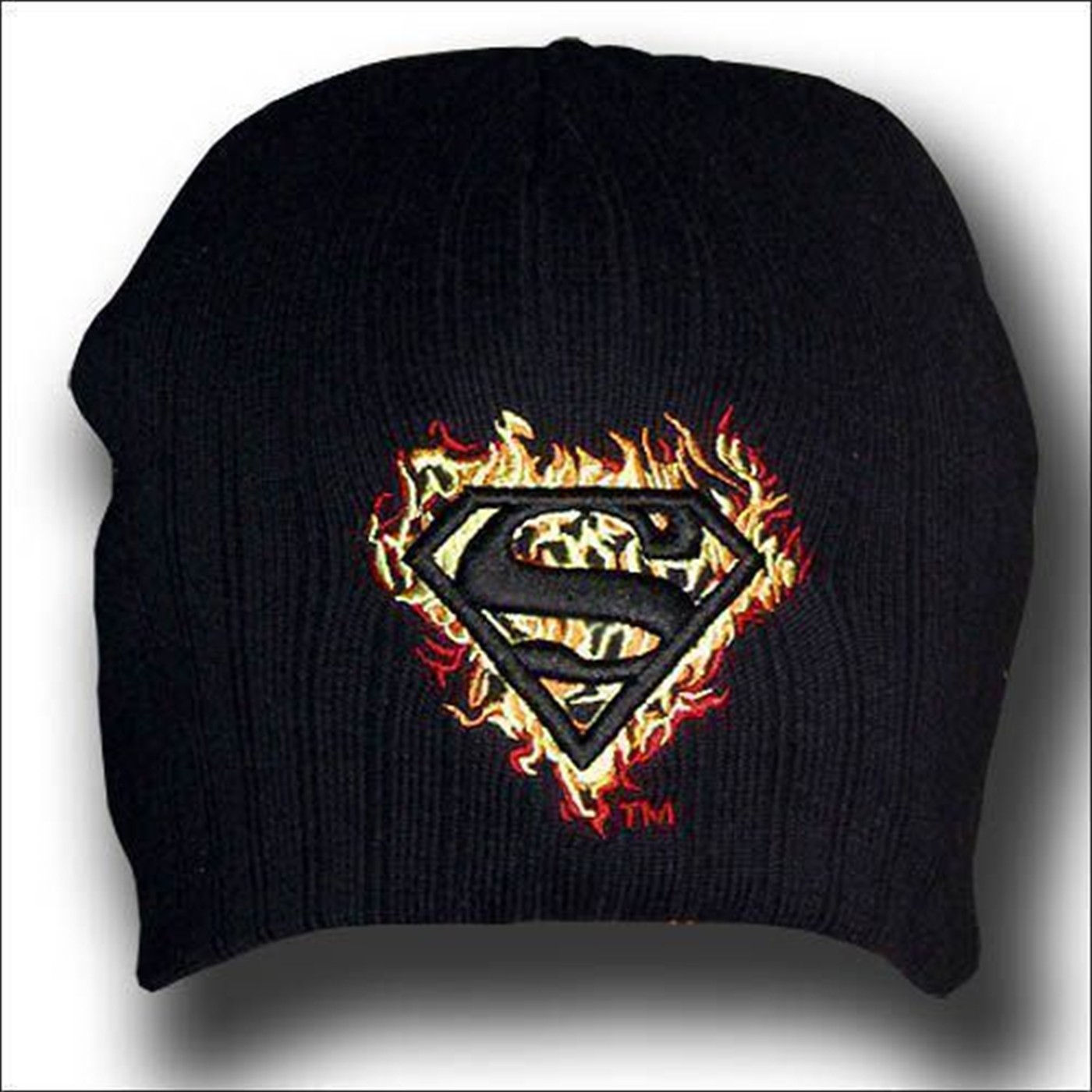 Superman Beanie Black Flames