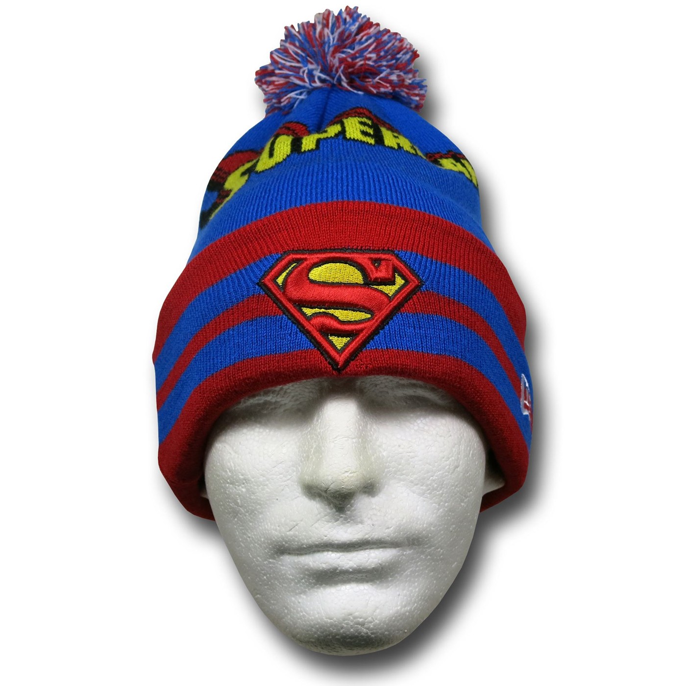 Superman Logo Wide Point Knit Beanie