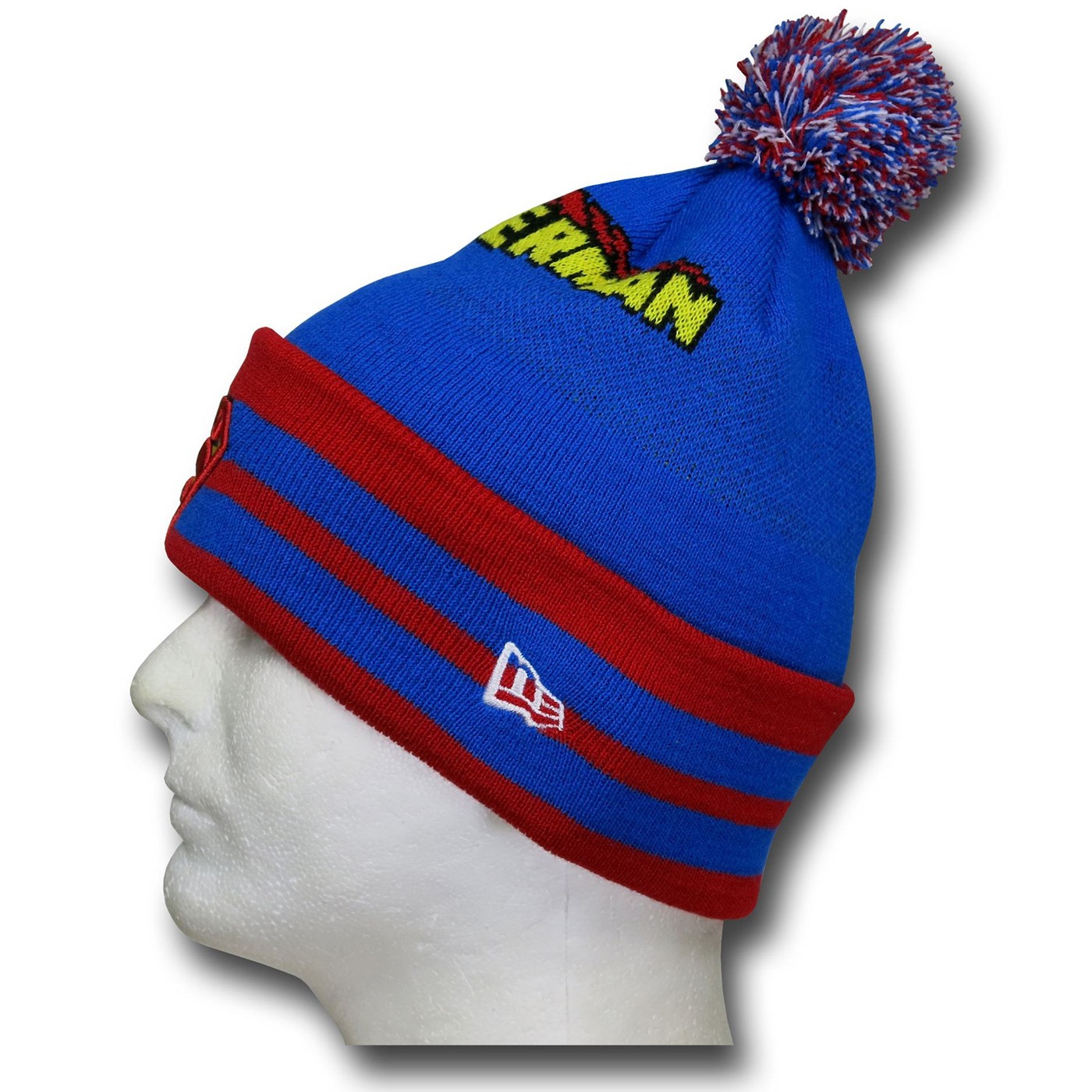 Superman Logo Wide Point Knit Beanie