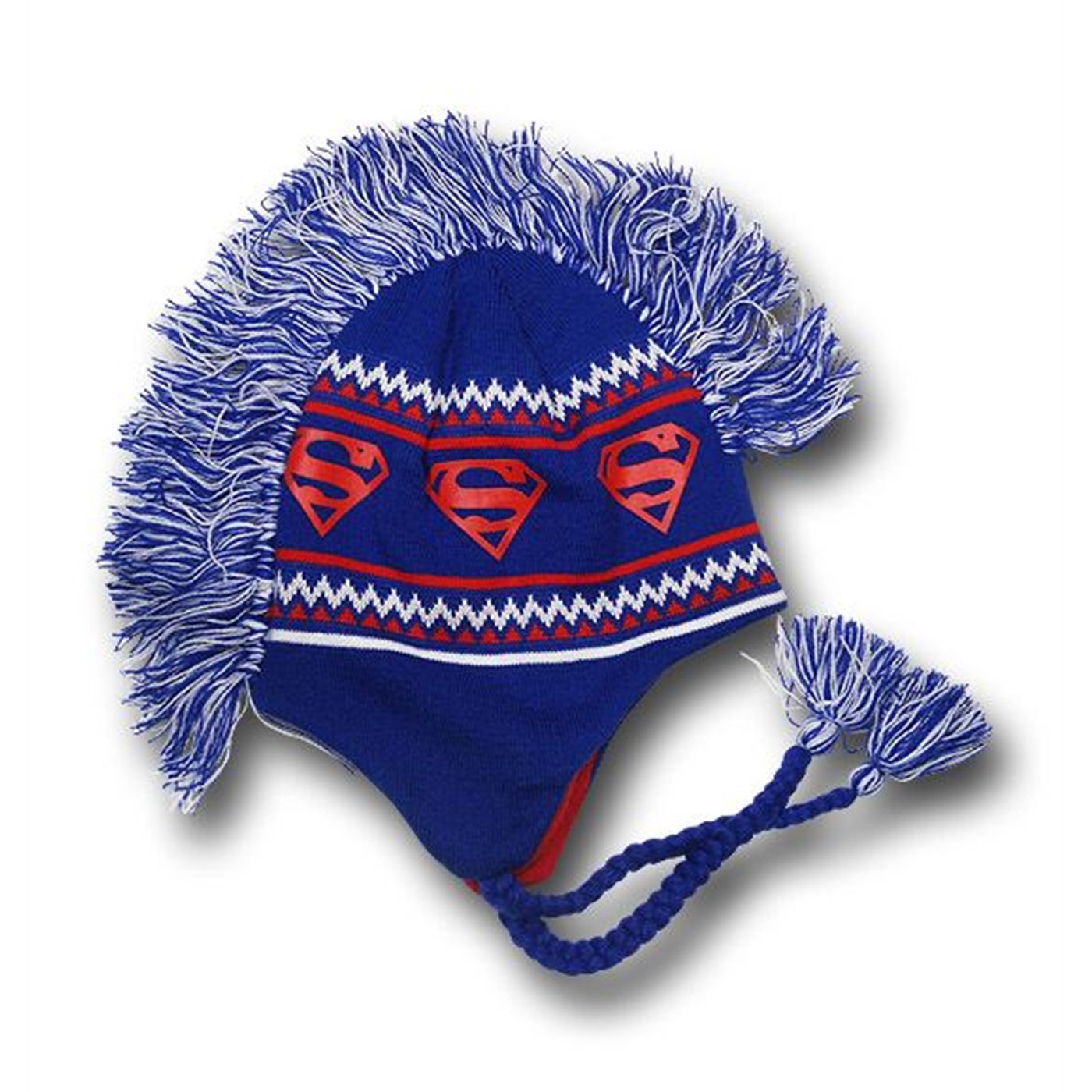 Superman Mohawk Peruvian Intarsia Hat