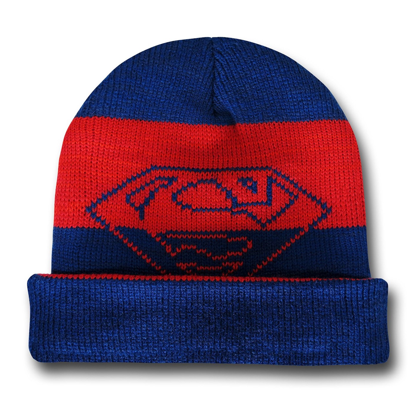 Superman Roll-Up Striped Beanie