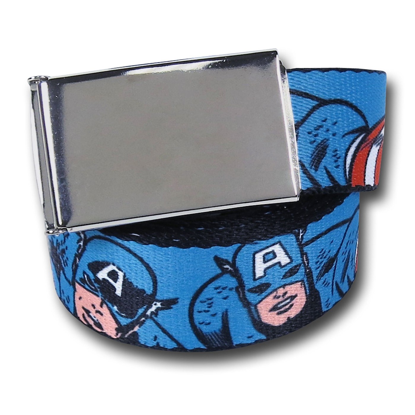 Captain America Retro Images Blue Web Belt