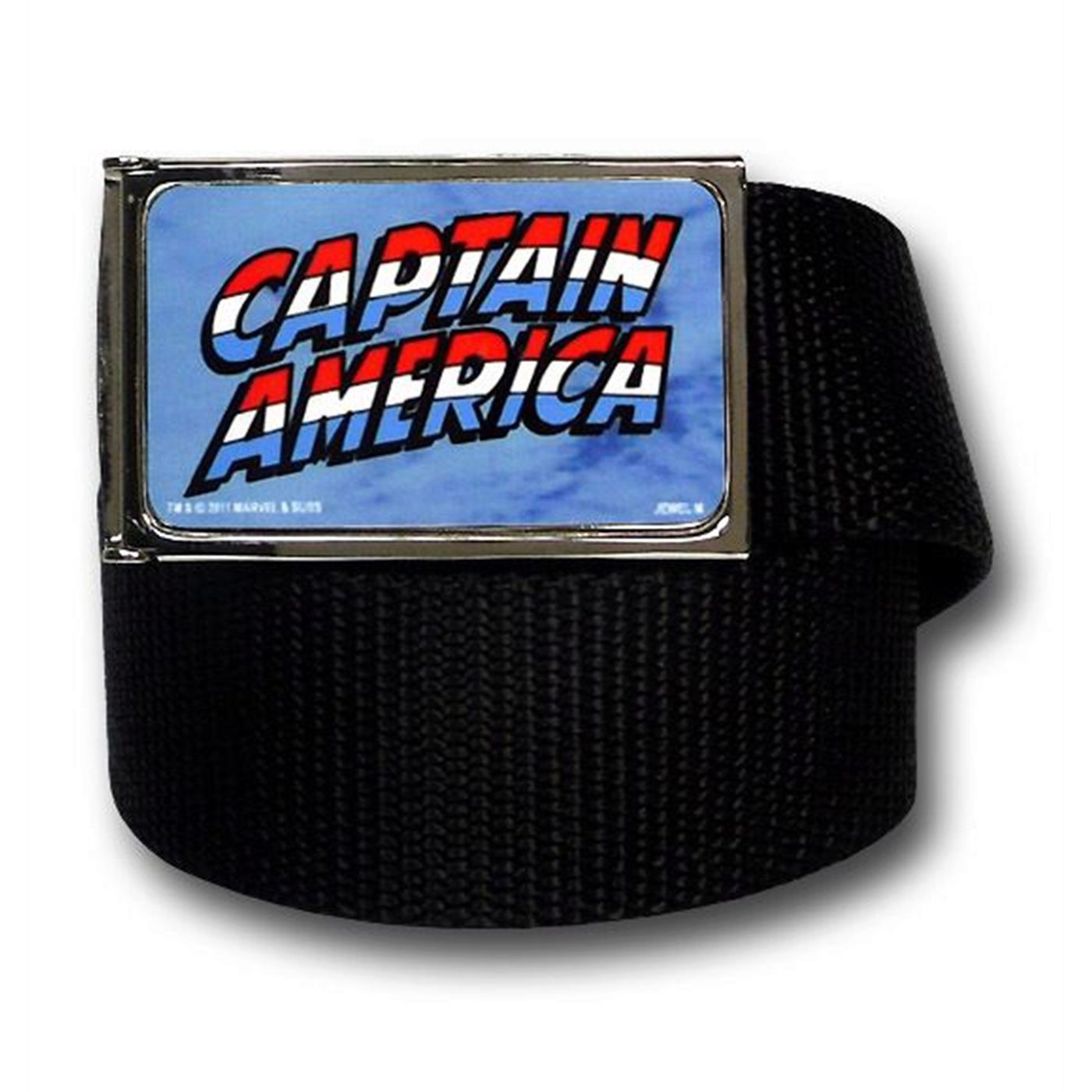 Captain America Logo Black Web Belt