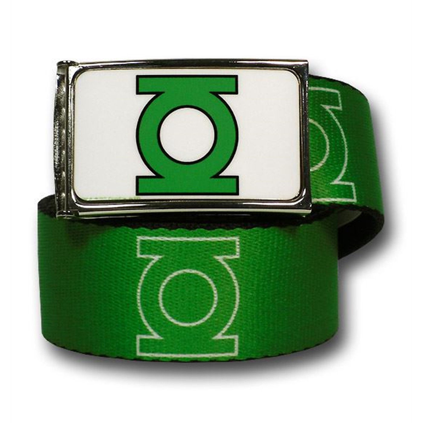 Green Lantern Symbols Green and White Web Belt