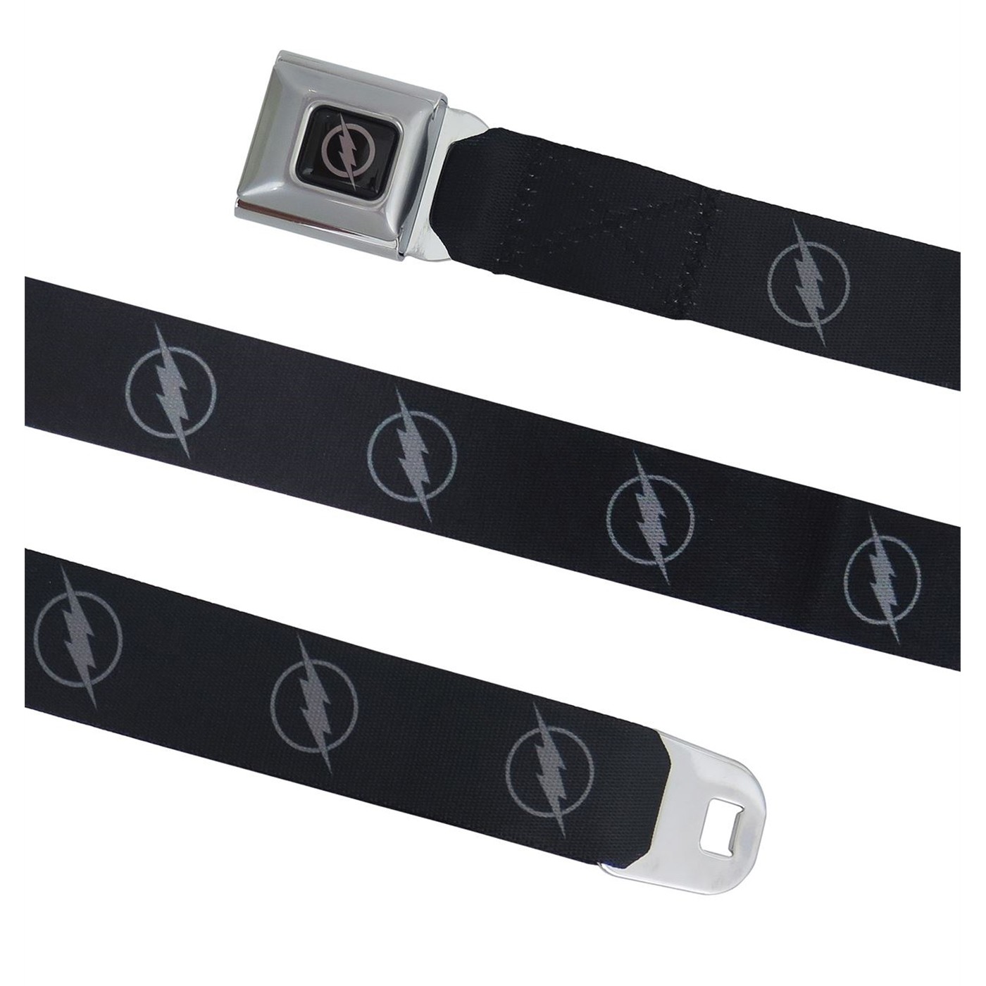 Flash Zoom Symbol Black Seatbelt Belt