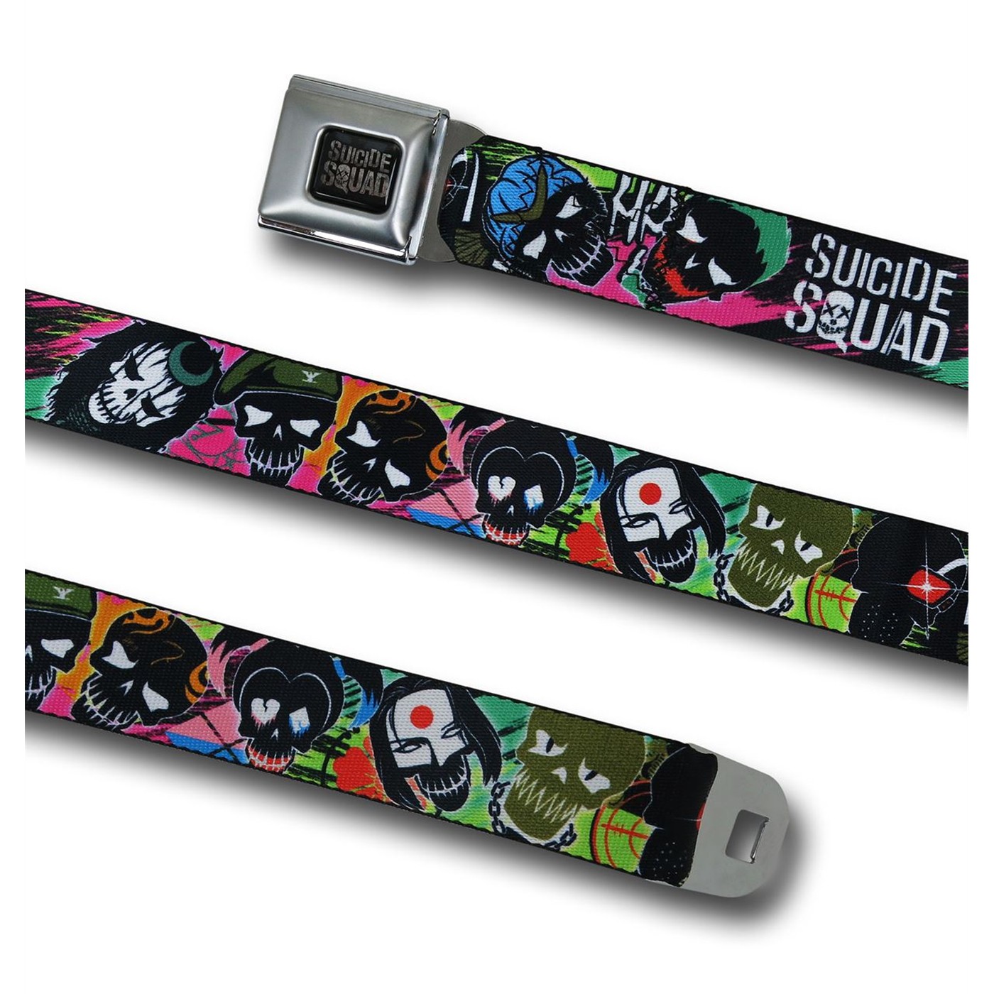 Suicide Squad Skulls Seatbelt Belt