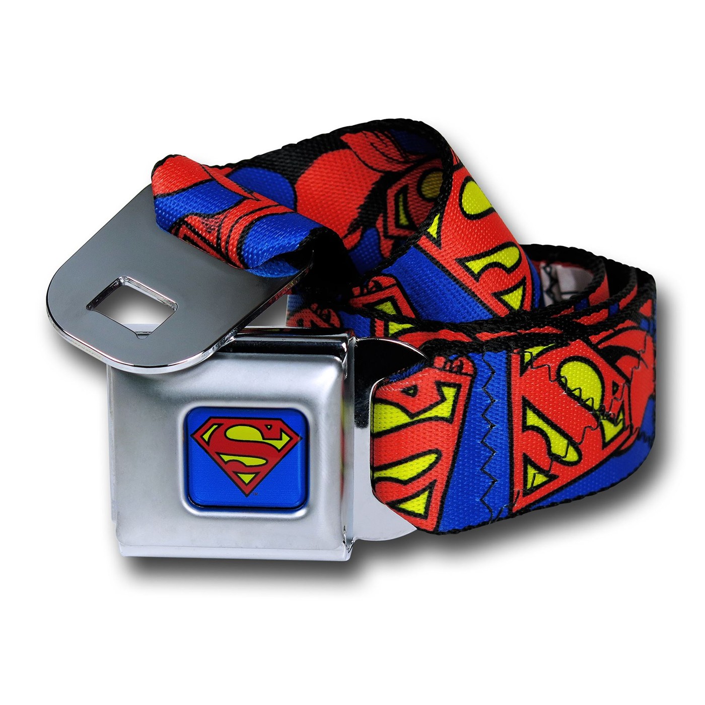Superman Symbols and Capes Seatbelt Belt