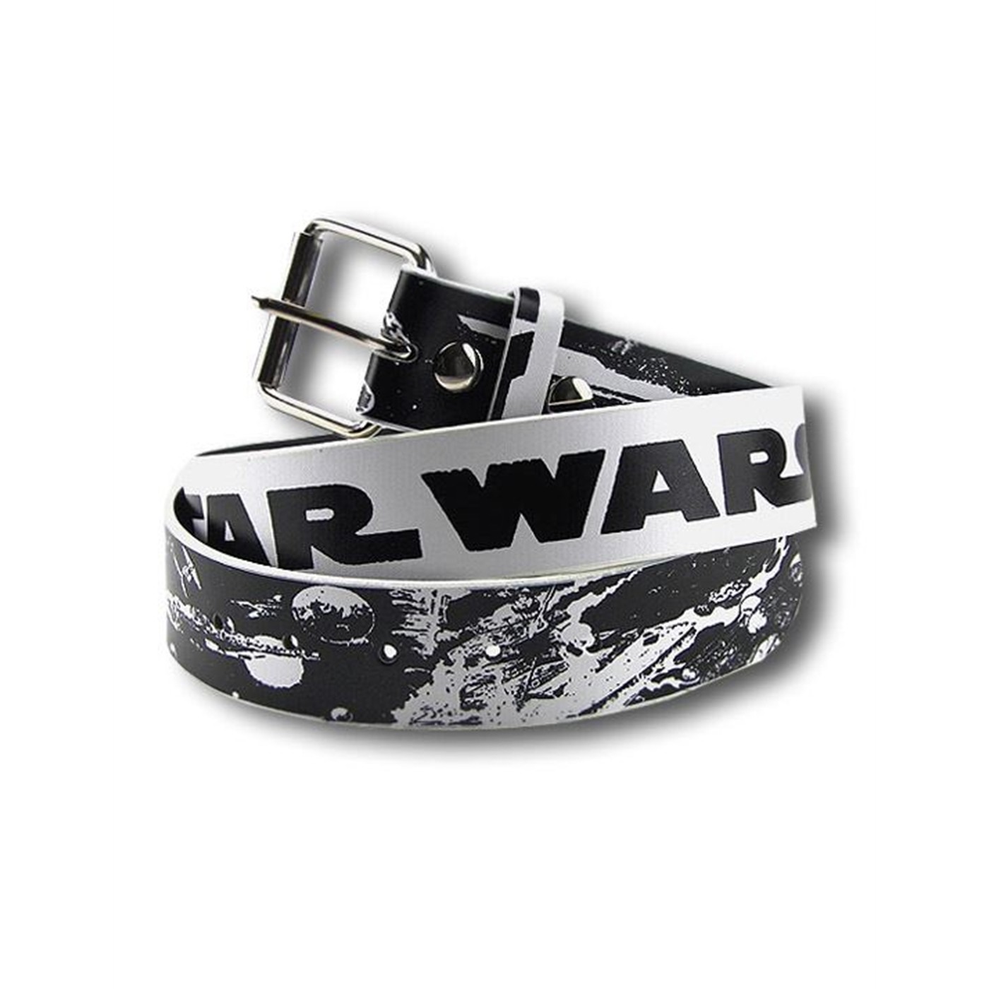 Star Wars Leather Logo and Imagery White Belt
