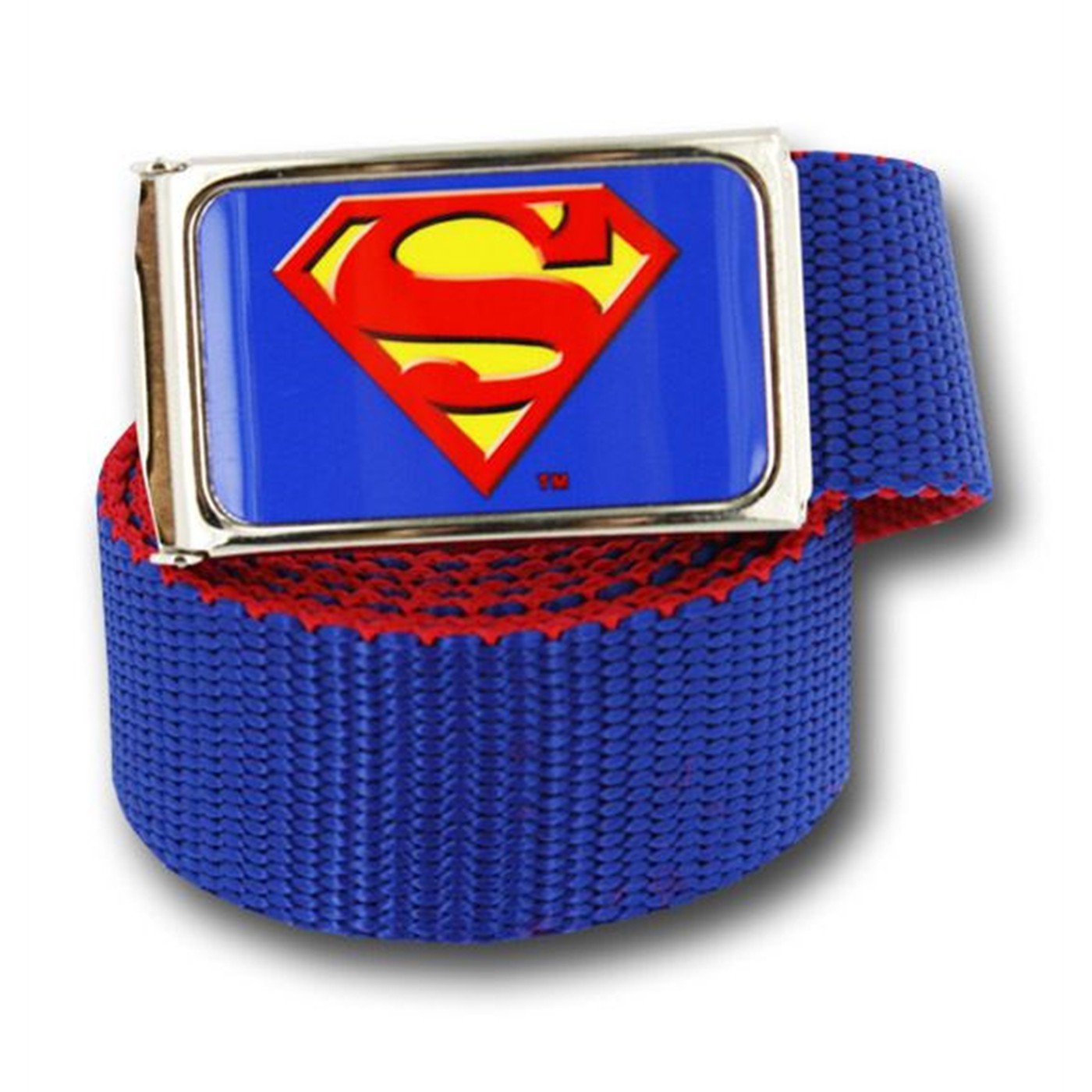 Superman Symbol Blue and Red Web Belt