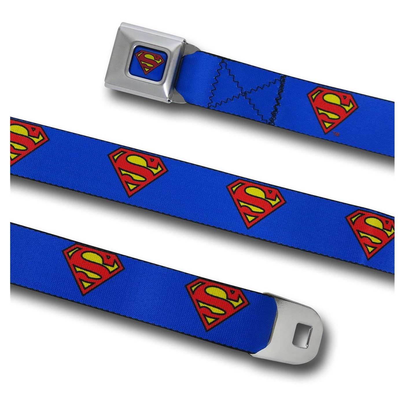 Superman Symbol Webbed Seatbelt Belt