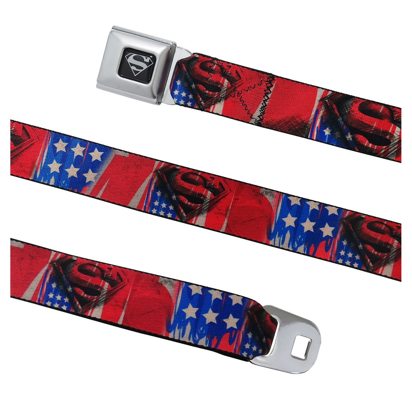 Superman Shield Stars & Stripes Seatbelt Belt