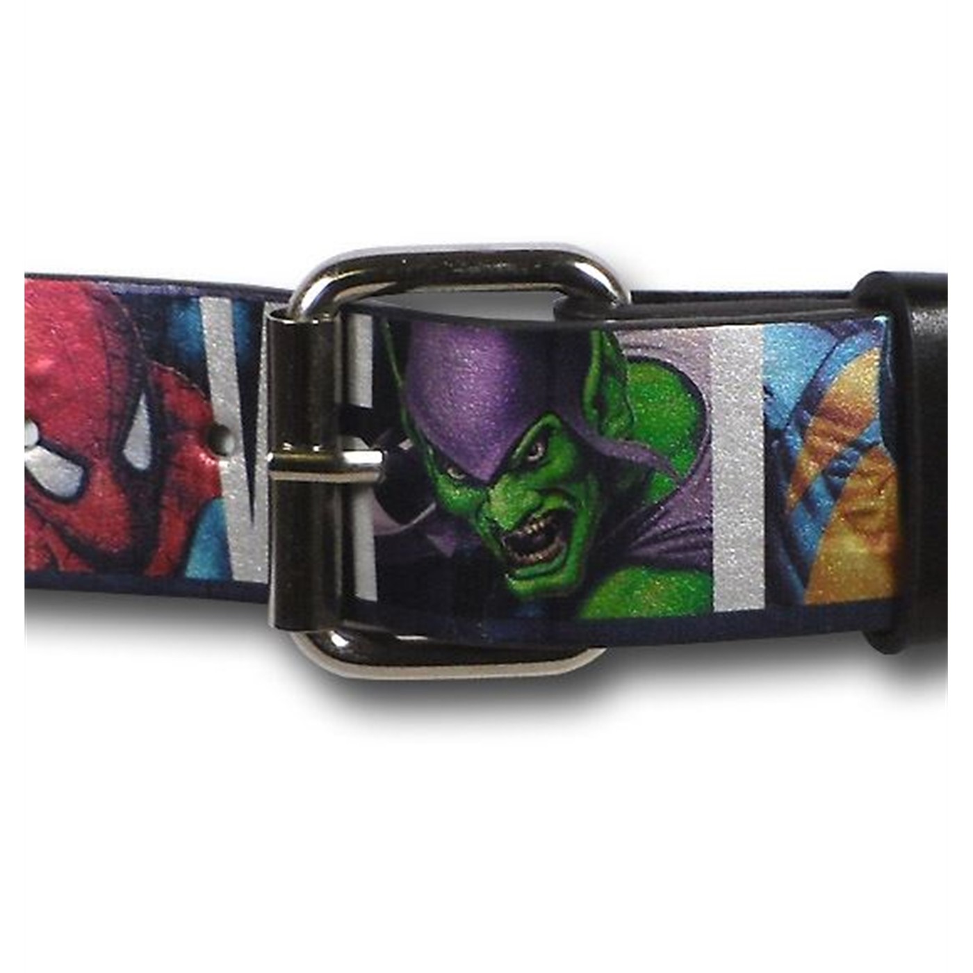 Marvel Characters Faces Leather Belt