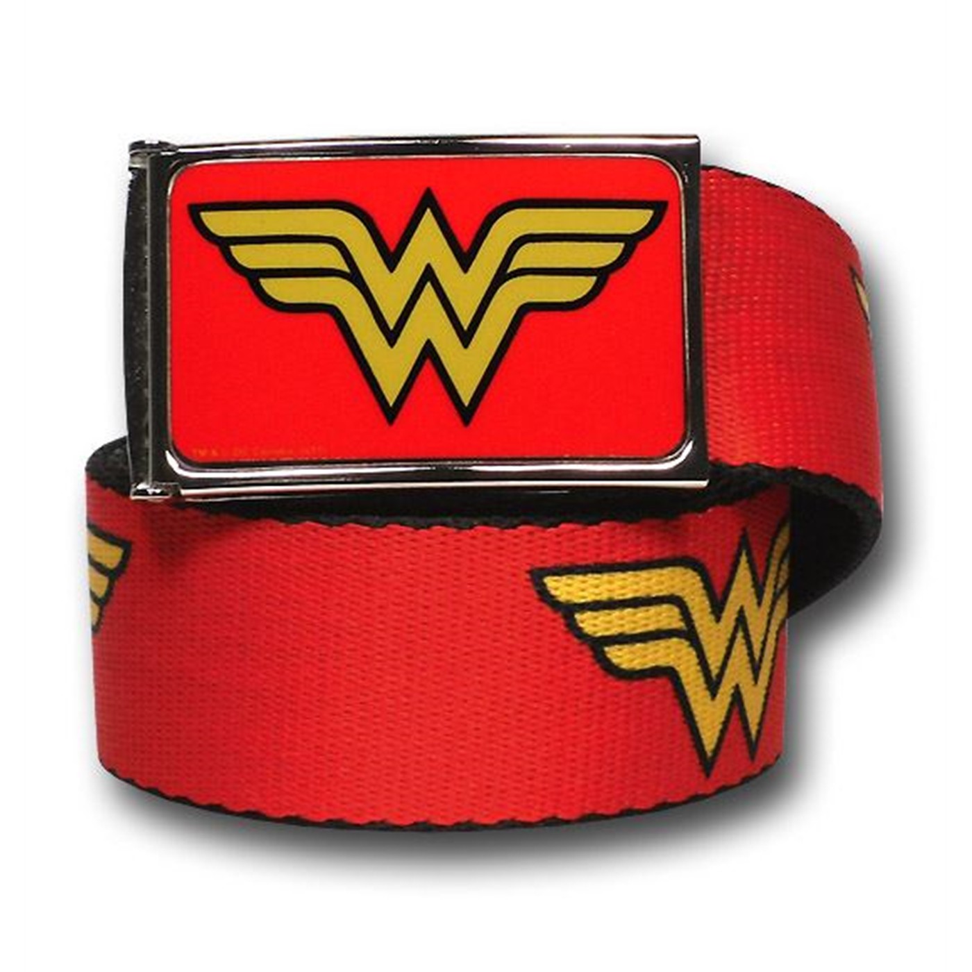 Wonder Woman Symbols Red Web Belt
