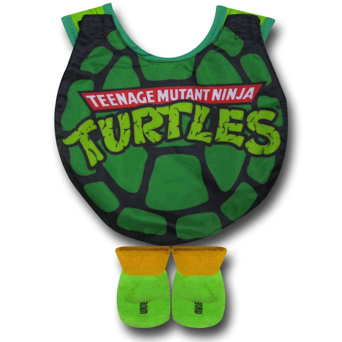 TMNT Cap & Bib Newborn 100% Cotton Teenage Mutant Ninja Turtles