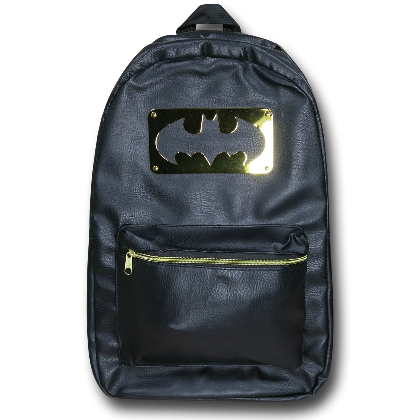 Batman Bag, Metal Plate Backpack, Black