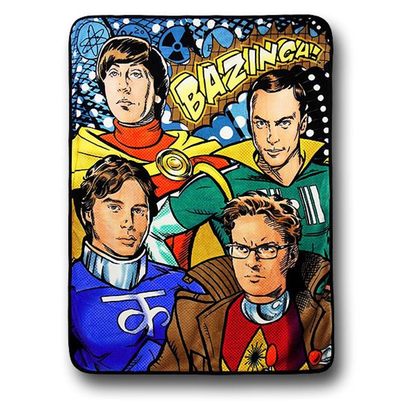 Big Bang Theory Comic Characters Blanket