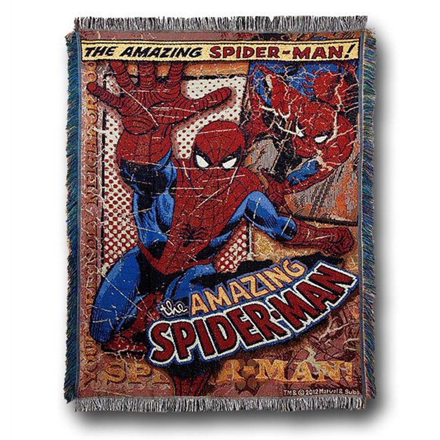 Spider-Man Classic Comic Throw Blanket