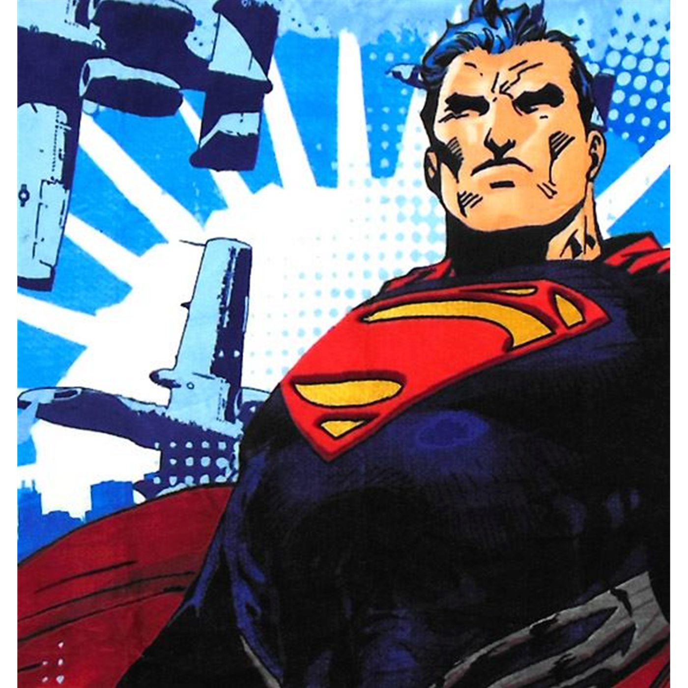 Superman Man of Steel Micro Raschel Throw Blanket