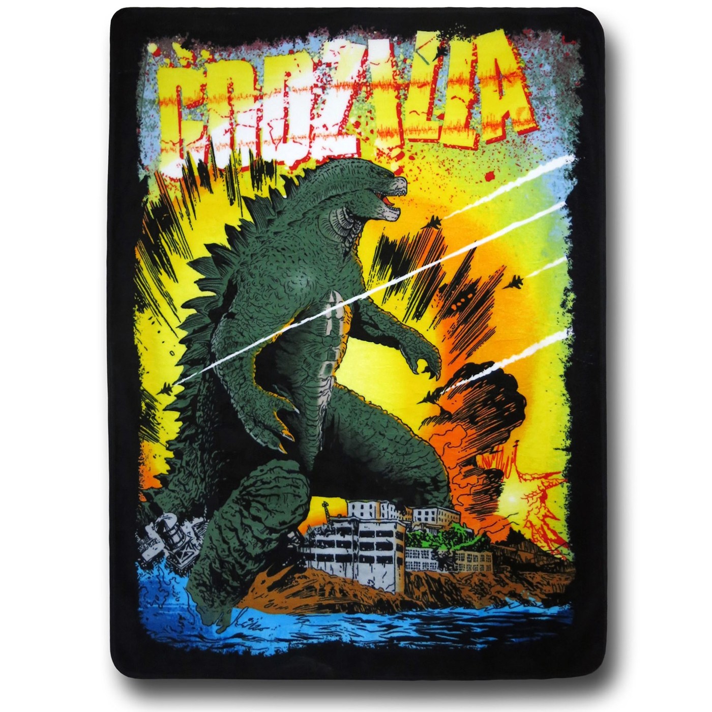 Godzilla Boom Throw Blanket