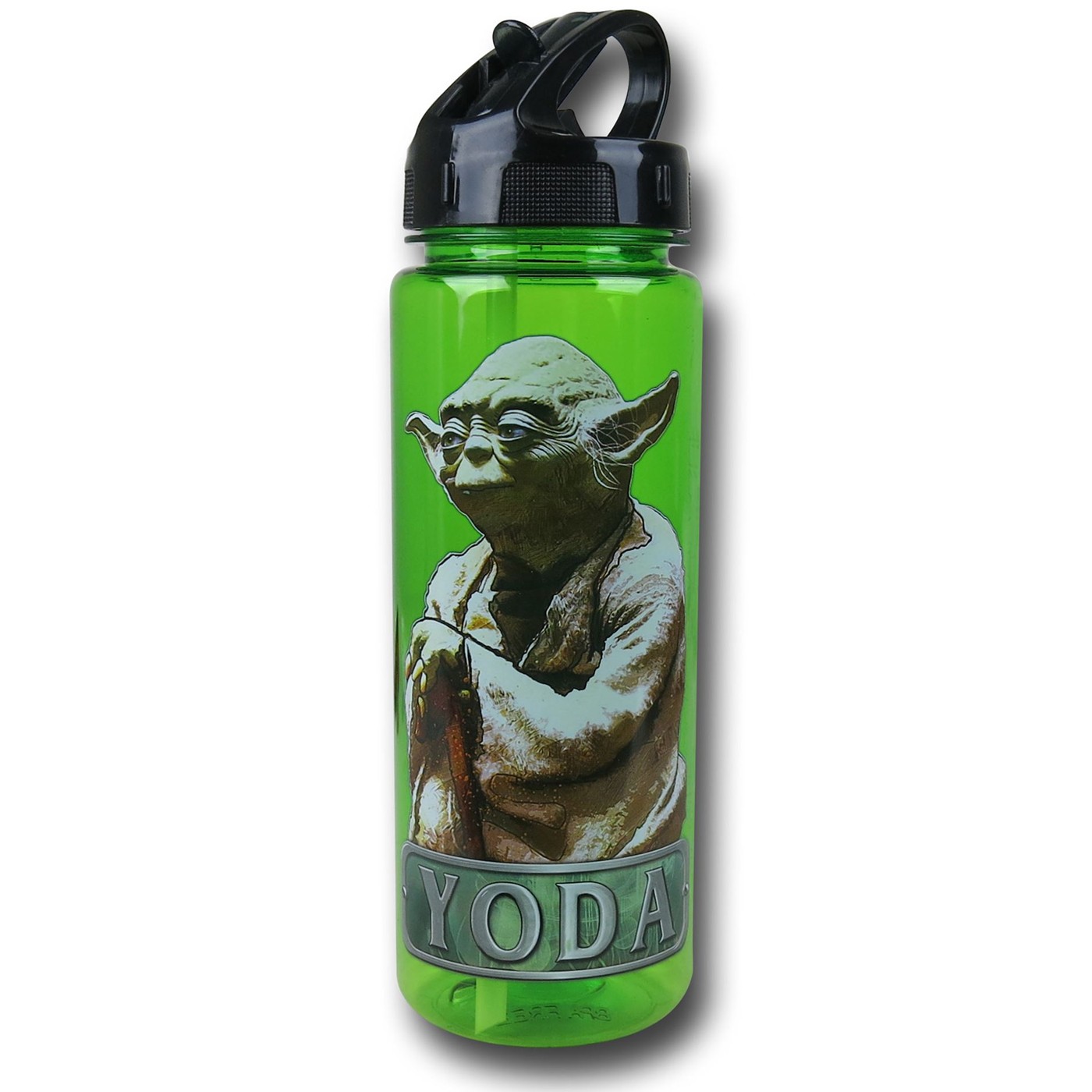 Star Wars Yoda Plastic Flip Top Water Bottle