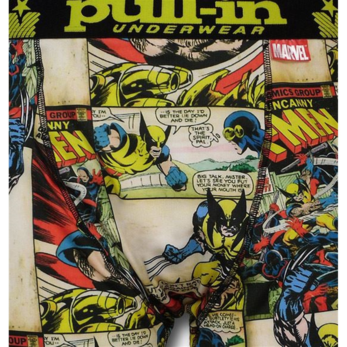 X-Men & Wolverine Mens Pull-In Boxers