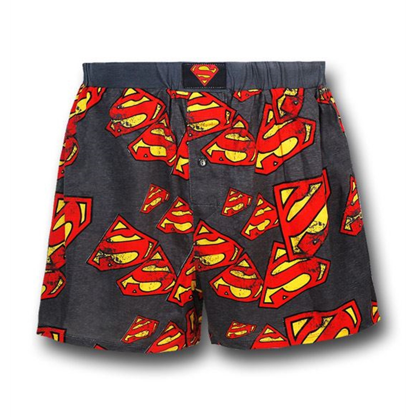 Superman Multi-Symbol Grey Boxer Shorts
