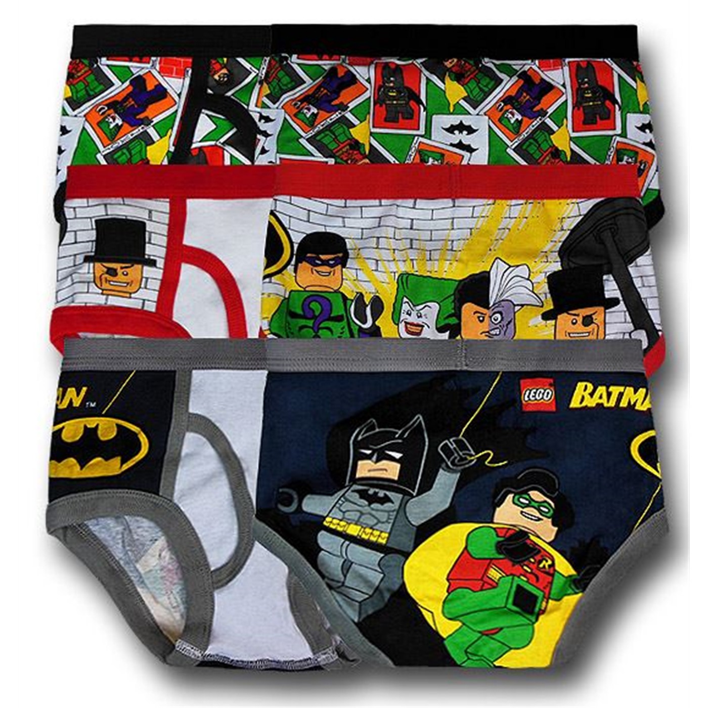 Lego Batman Kids Briefs 3pk Assortment
