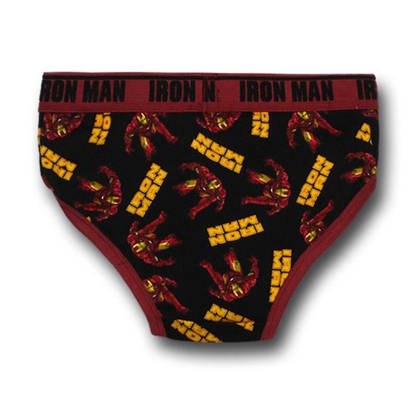 Iron Man Crouching Image and Logo Collage Briefs