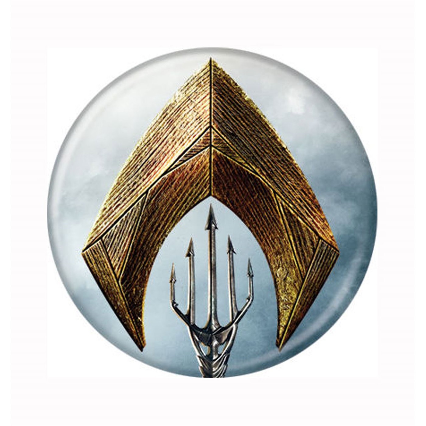 Aquaman Symbol & Trident Button