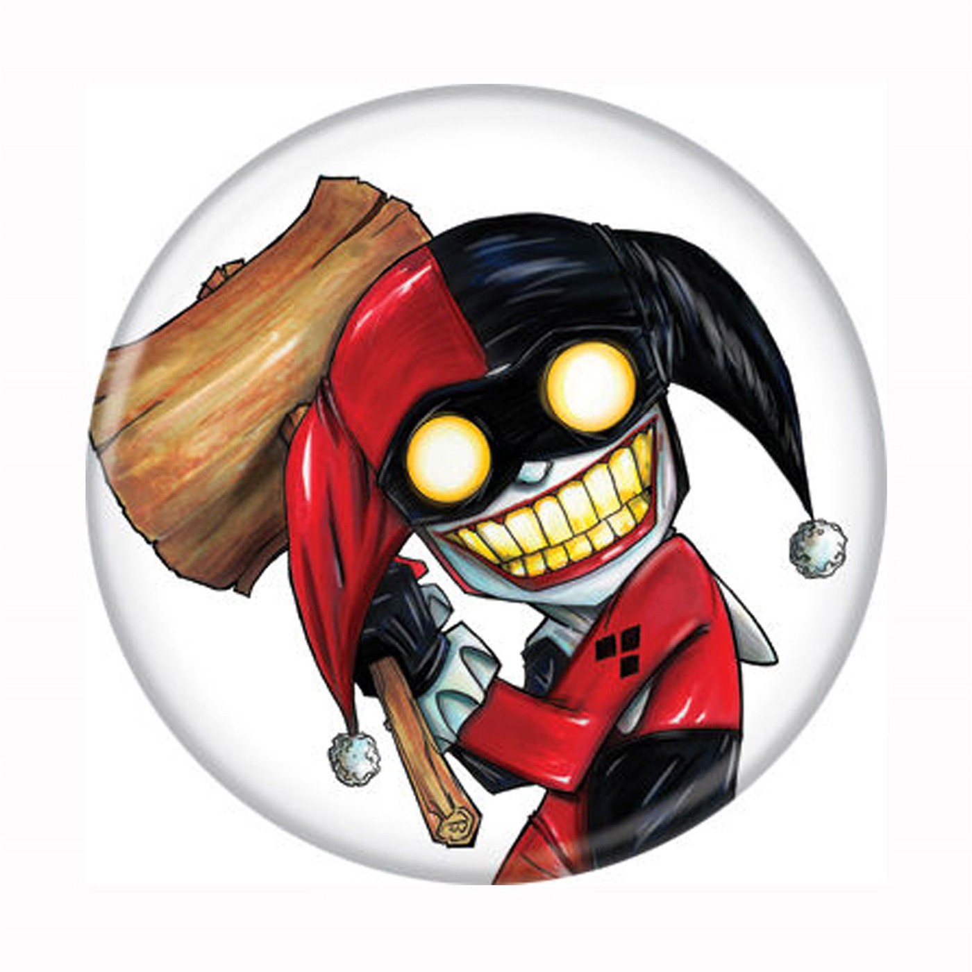 Harley Quinn Nutball Button