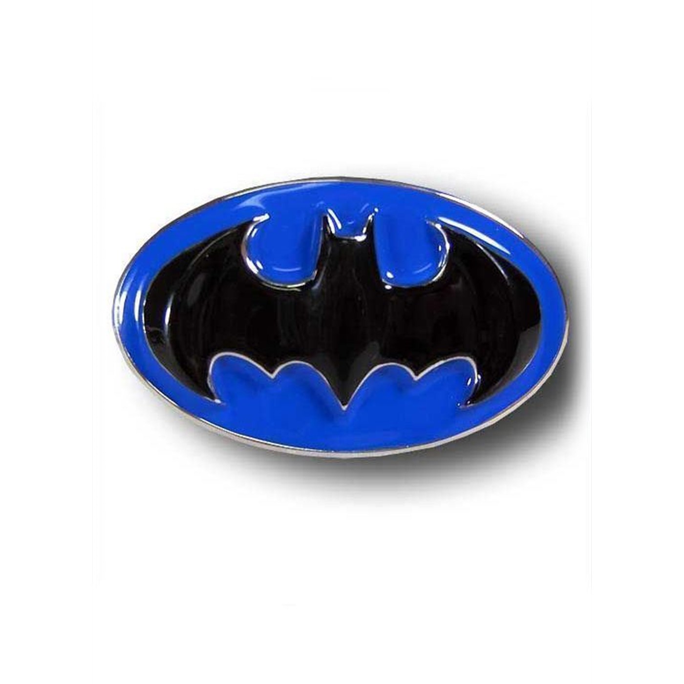 Batman Black Bat Blue Oval Belt Buckle
