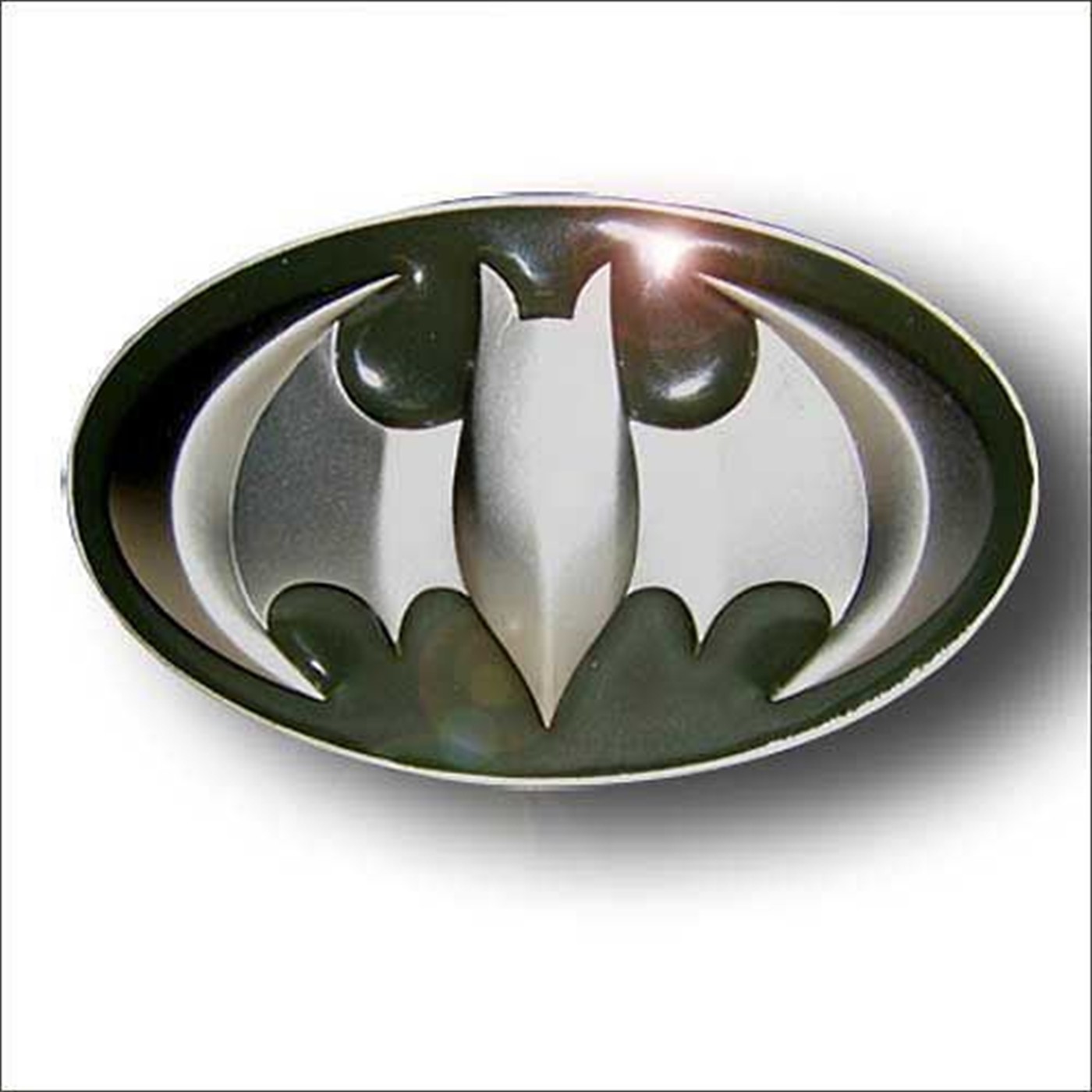 Batman Belt Buckle 3D Olive Metal Grey