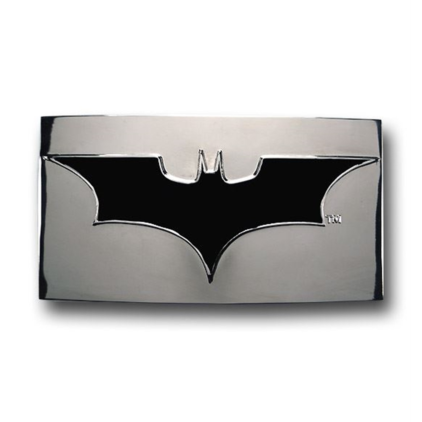 Batman Begins Black Symbol Silver Belt Buckle