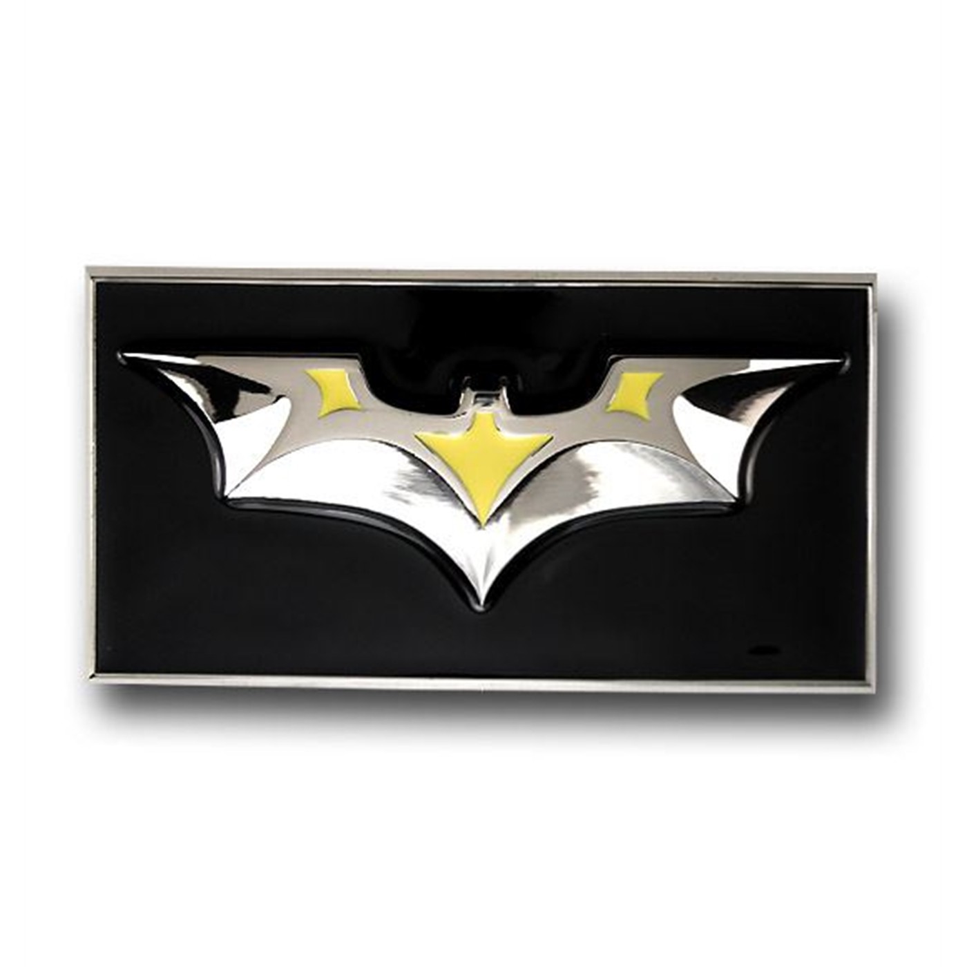 Batman Dark Knight Chrome Symbol Black Buckle