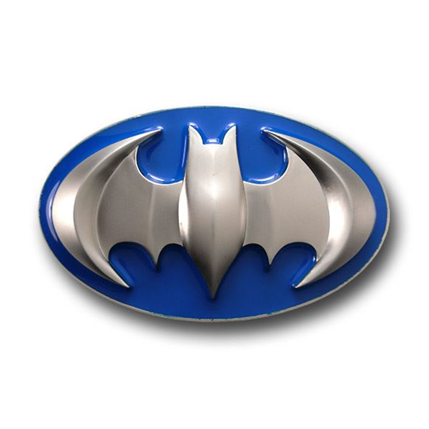 Batman 3D Gray Bat on Light Blue Belt Buckle