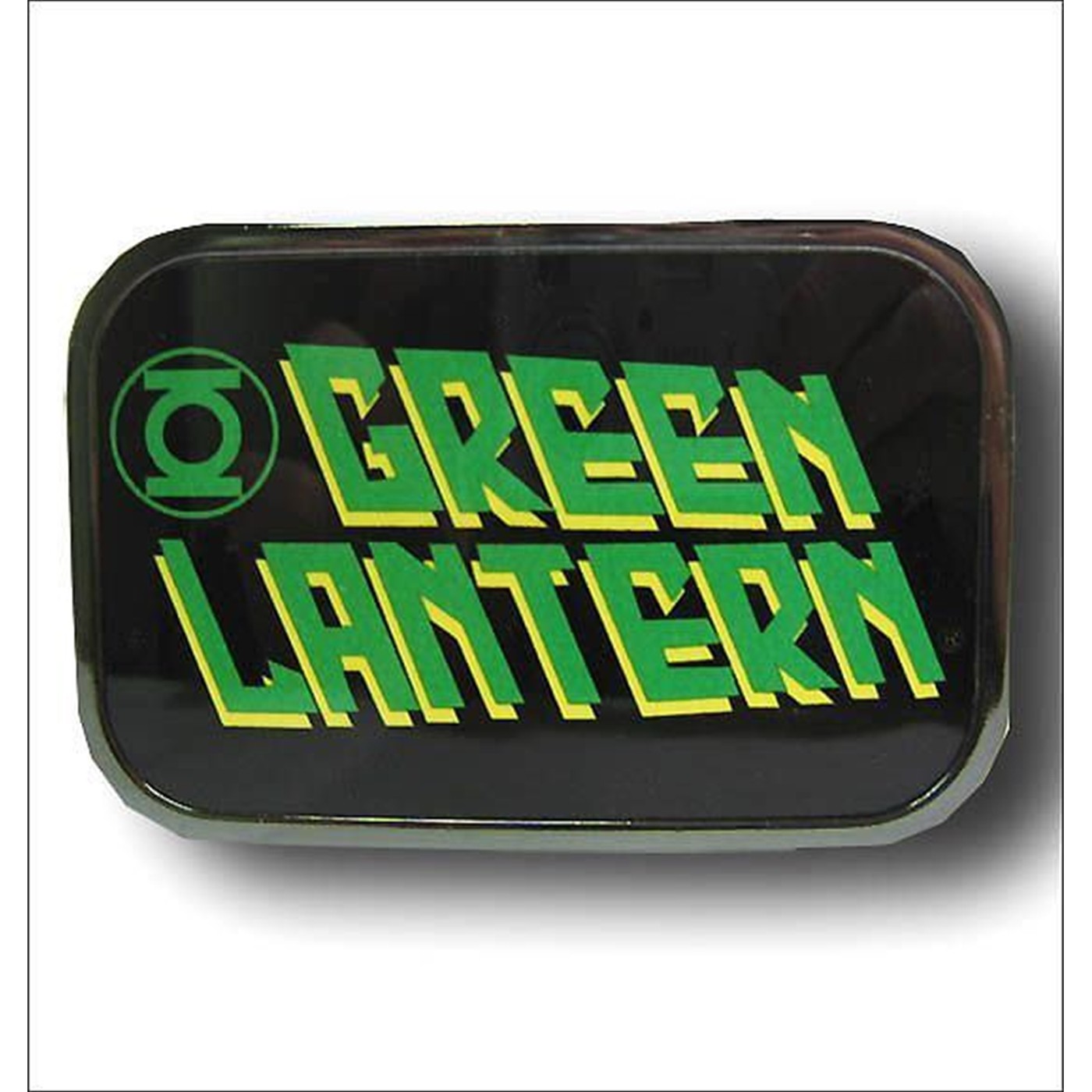 Green Lantern Logo Black Rectangular Belt Buckle